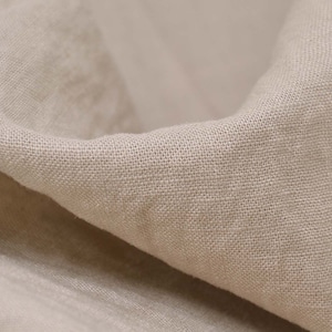 Linen fabric plain beige, pure linen, for trousers and dresses - 130 cm wide - fabric linen look, UNI