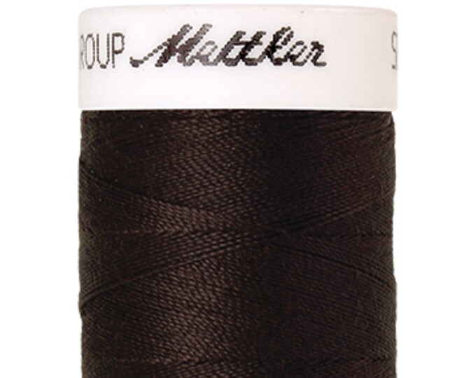 Seralon 200 m col. 1002 (Very Dark Brown) sewing thread by Amann Mettler - High-quality sewing thread for sewing projects - 200 meters on the roll - Color