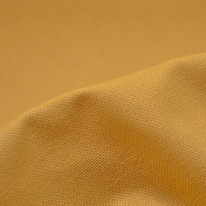 Canvas fabric plain made of cotton in yellow, curry - 135 cm wide - fabric matt UNI