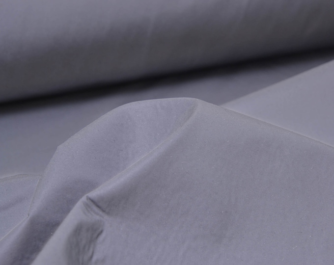 Softshell silver, reflective, outdoor, fleece black - 140 cm wide - shiny fabric, UNI