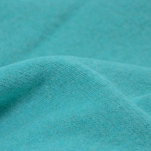 Tejido de punto de algodón Gillo en turquesa y verde de Hilco - 175 cm de ancho - tejido jaspeado mate imagen 1