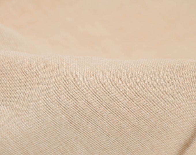Muslin plain beige, organic cotton by Katia - 145 cm wide - fabric can be used on both sides UNI