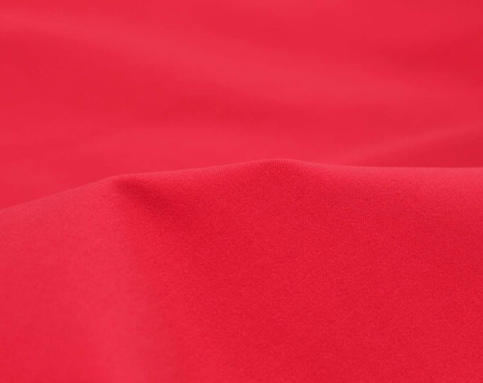 Hosenstoff aus Baumwolle in uni rot, bi-elastisch, dünn - 135cm breit - Stoff glatt, UNI