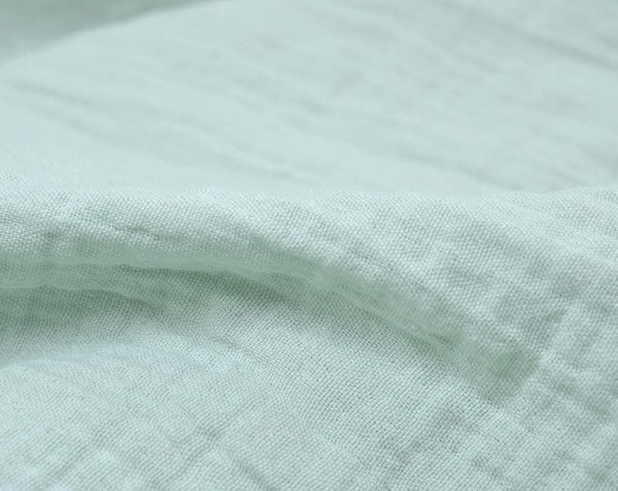 Musselin aus Baumwolle in uni mint, hellblau, extra breit - 280cm breit - Stoff matt, UNI