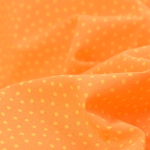 Cotton fabric with dots, orange, yellow, Westfalenstoffe - 145 cm wide - fabric two-tone, dots