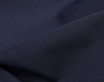 Organic cotton fabric in dark blue - 155 cm wide - smooth melange fabric