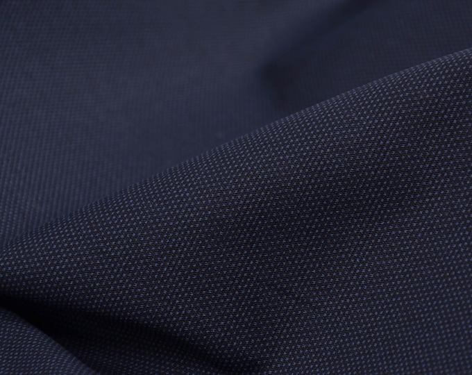 Baumwollstoff aus Bio-Baumwolle in dunkelblau - 155cm breit - Stoff glatt melange