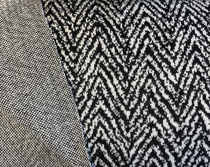 Knit, black and white, retro, thin, cardigan, herringbone