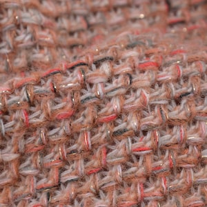 Designer fabric with glitter old pink knitted wool fabric - 140 cm wide - semi-transparent melange fabric