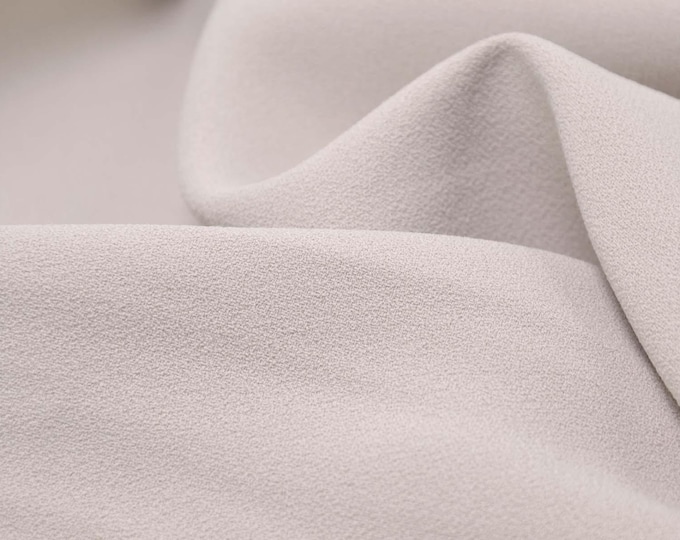Trouser fabric Crêpe Georgette with stretch in plain beige, sand - cm wide - fabric matt, UNI