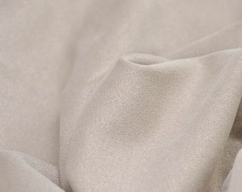 Jersey suede plain beige, gold, glitter, soft, thin, flowing - 135 cm wide - fabric shiny UNI