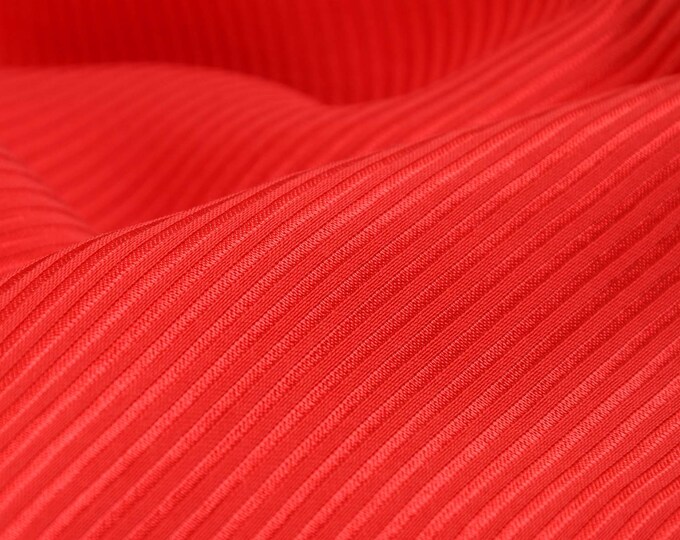 Blouse fabric viscose, red, shiny stripes, Elvira by Fibre Mood 29 - 150 cm wide - shiny fabric, stripes