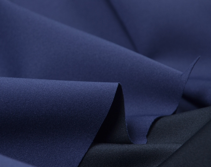 Sportswear double-sided blue, elastic, thin, light - 145 cm wide - fabric can be used on both sides, UNI