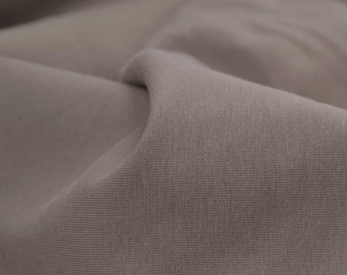 Plain cotton sweatshirt fabric in brown and beige, soft - 155 cm wide - smooth fabric, solid color