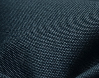 Upholstery fabric made of polyester in petrol melange, Rom - 140 cm wide - patterned melange fabric
