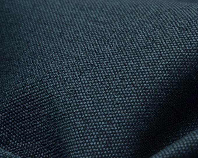 Polsterstoff aus Polyester in petrol meliert Rom - 140cm breit - Stoff gemustert melange