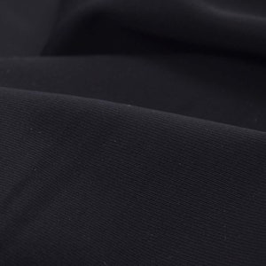 Trouser fabric made of cotton with stretch, plain, black - 145 cm wide - smooth fabric, UNI