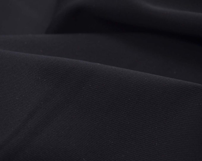 Hosenstoff aus Baumwolle mit Stretch, uni, einfarbig, schwarz - 145cm breit - Stoff glatt, UNI