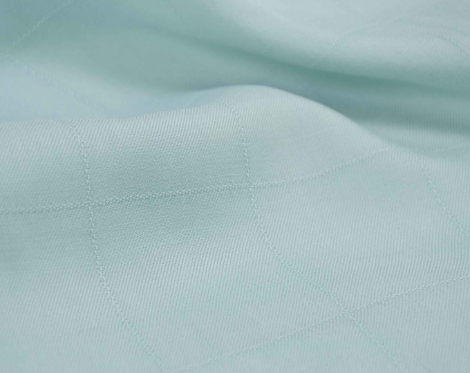 NEW! Fiber Mood Jacquard blouse fabric Tencel fabric, checked mint
