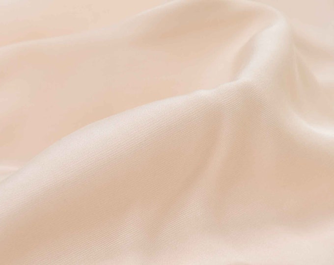 Blouse fabric woven from Tencel, plain eggshell - 145 cm wide - smooth fabric, plain