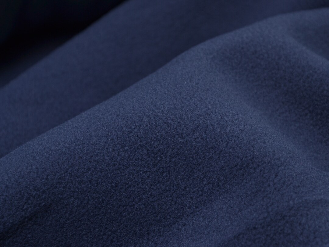 Blue Microfleece Fleece Fabric Micro-fleece, Solid Blue, Dark Blue - 150 Cm Wide ...