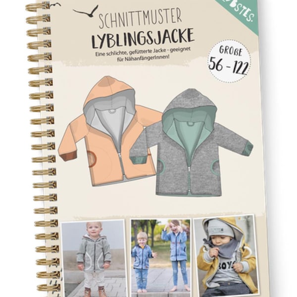 Lyblingsjacke 56- 122, Papierschnittmuster Kinderjacke mit RV