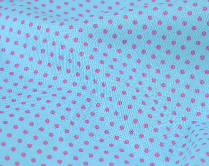 Baumwolldruck, Punkte, Pünktchen, pink, türkis - Makower 830 TP