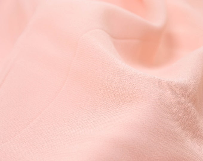 Evening wear chiffon viscose stretch in apricot - 120 cm wide - fabric smooth UNI