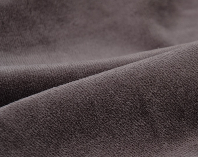 Nicki fabric made of cotton plain brown - 155 cm wide - fabric slightly shiny UNI