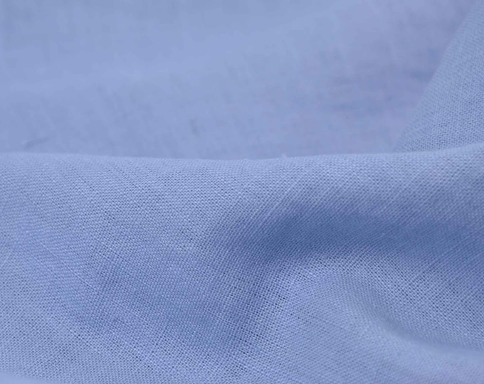 Leinen Stoff uni hellblau, reines Leinen, für Hosen, Kleider - 130cm breit - Stoff Leinenoptik, UNI