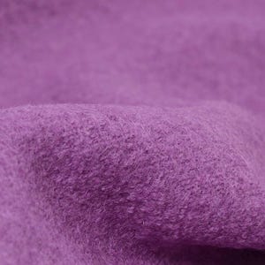 Wool coat fabric, boiled wool, felted wool in solid purple, berry - 140 cm wide - matte fabric, solid color
