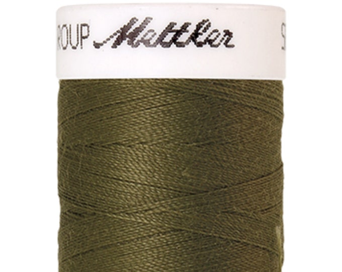 Seralon 200 m col. 420 (Olive Drab) sewing thread by Amann Mettler - High-quality sewing thread for sewing projects - 200 meters on a spool - Olive color