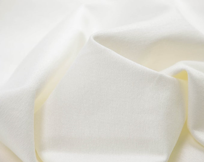 Jersey made of viscose in cream-white - 150 cm wide - smooth fabric UNI
