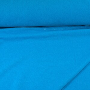 Gillo knitted fabric made of cotton in blue and turquoise by Hilco - 175 cm wide - matte melange fabric image 9