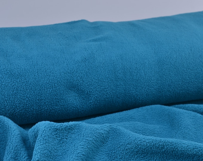 Cotton fleece by the meter, petrol