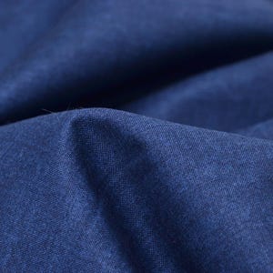 Cotton fabric Linen Texture patchwork fabric made of cotton in navy, dark blue - 110 cm wide - fabric smooth, melange