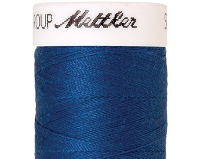 Seralon 200 m col. 24 (Colonial Blue) sewing thread by Amann Mettler - High-quality sewing thread for sewing projects - 200 meters on a spool - Color: Colonial Blue