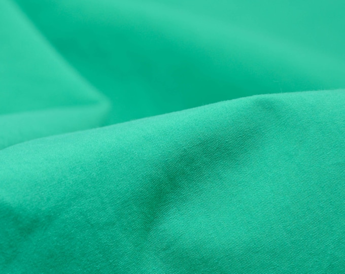 Blouse fabric cotton poplin by Fibre Mood green - 150 cm wide - fabric smooth UNI