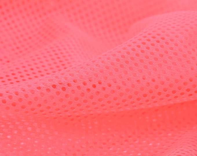 Decorative fabric mesh, net fabric in pink, sportswear, lining fabric - 140 cm wide - semi-transparent fabric, UNI
