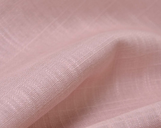 Blouse fabric viscose, linen plain pink by Katia Fabrics - 135 cm wide - fabric linen look, UNI