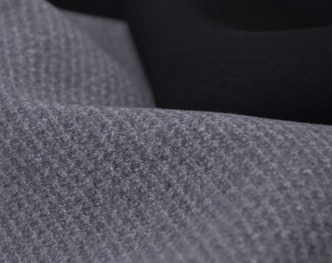 Scuba grey mottled, very light, cotton, sportswear - 140 cm wide - smooth fabric, melange