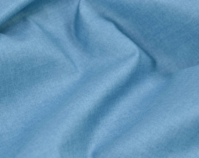 Cotton fabric Linen Texture Patchwork fabric linen look chabary blue 1473 B6