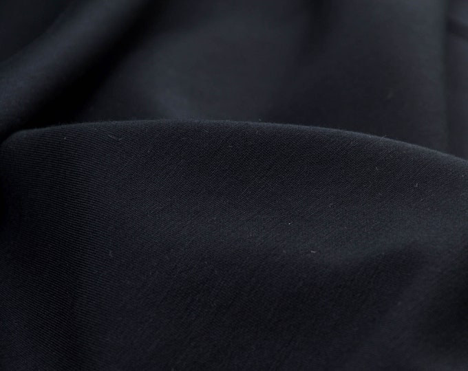 Jersey made of modal in solid black - 160 cm wide - smooth fabric, solid color