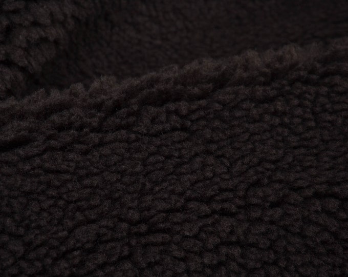 Coat fabric fur, plush, teddy brown - 150 cm wide - fabric fluffy UNI