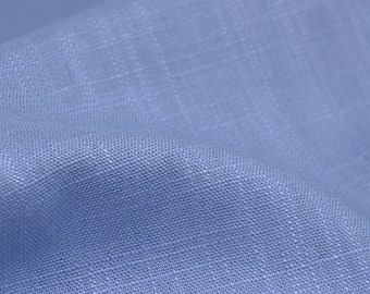 Blusenstoff Viskose, Leinen uni blau, hellblau von Katia Fabrics - 135cm breit - Stoff Leinenoptik, UNI