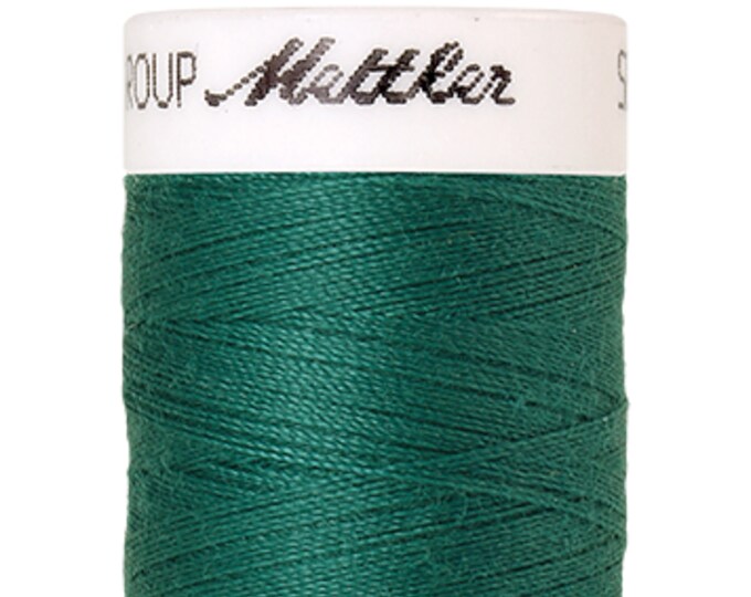 Seralon 200 m col. 222 (Green) sewing thread by Amann Mettler - High-quality sewing thread for sewing work - 200 meters on the roll – Color Green - Sewing