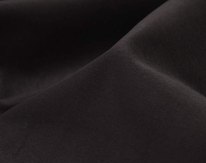 Evening wear velvet fabric flat in dark brown - 140 cm wide - fabric slightly shiny UNI