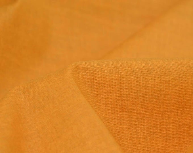Cotton fabric Linen Texture Patchwork fabric in yellow, gold - 110 cm wide - smooth, melange fabric