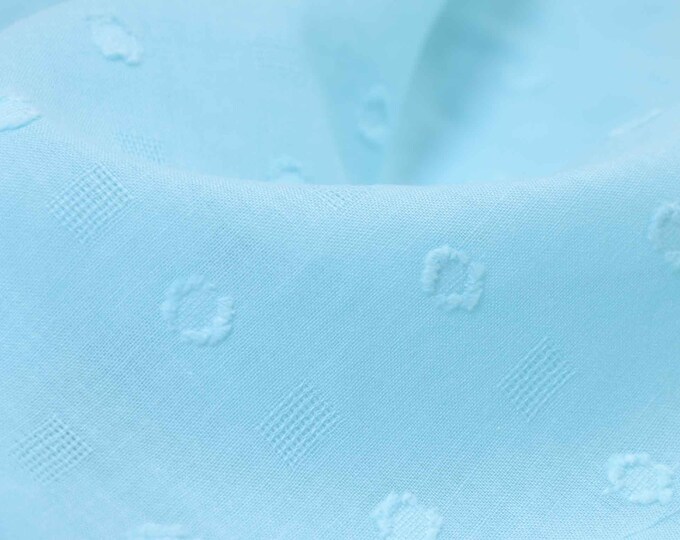 Blouse fabric made of thin cotton in blue from Katia Fabrics - 145 cm wide - textured fabric, solid color