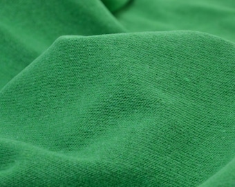 Knitted fabric Gillo green made of cotton by Hilco - 175 cm wide - fabric smooth UNI